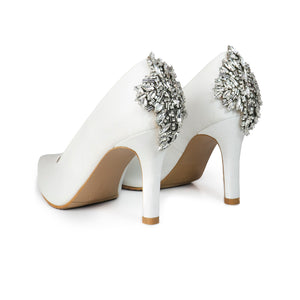 Valentina Bridal Heels - White